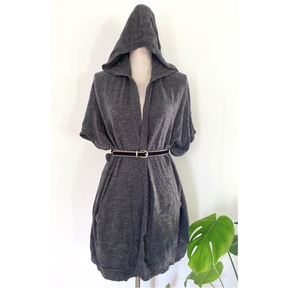 Eileen Fisher Organic Cotton Hoodie Open Cardigan​​​​​ - Picture 1 of 5